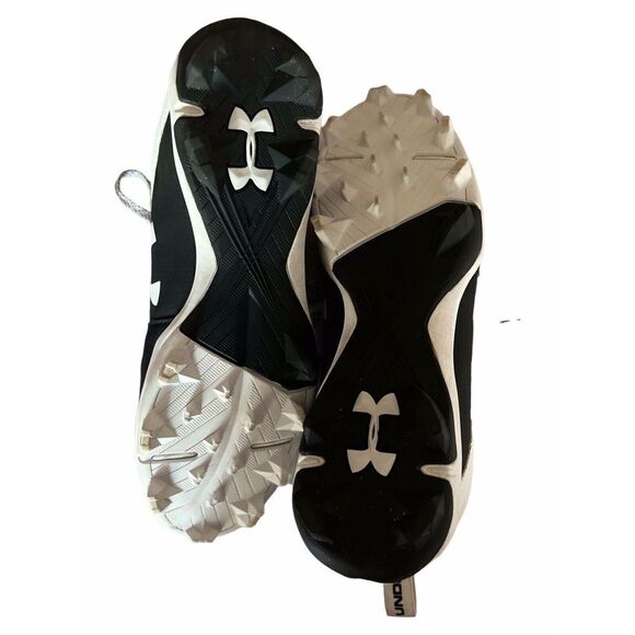 Under Armour Mens Leadoff Low RM 3022071-001 Black Baseball Cleats Shoes Size 7 - Picture 9 of 11